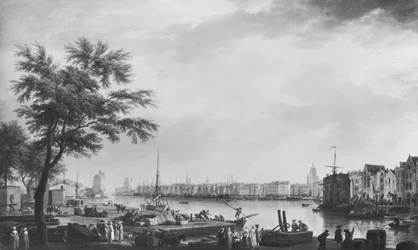 Hafen von La Rochelle, gesehen vom kleinen Ufer, 1762
